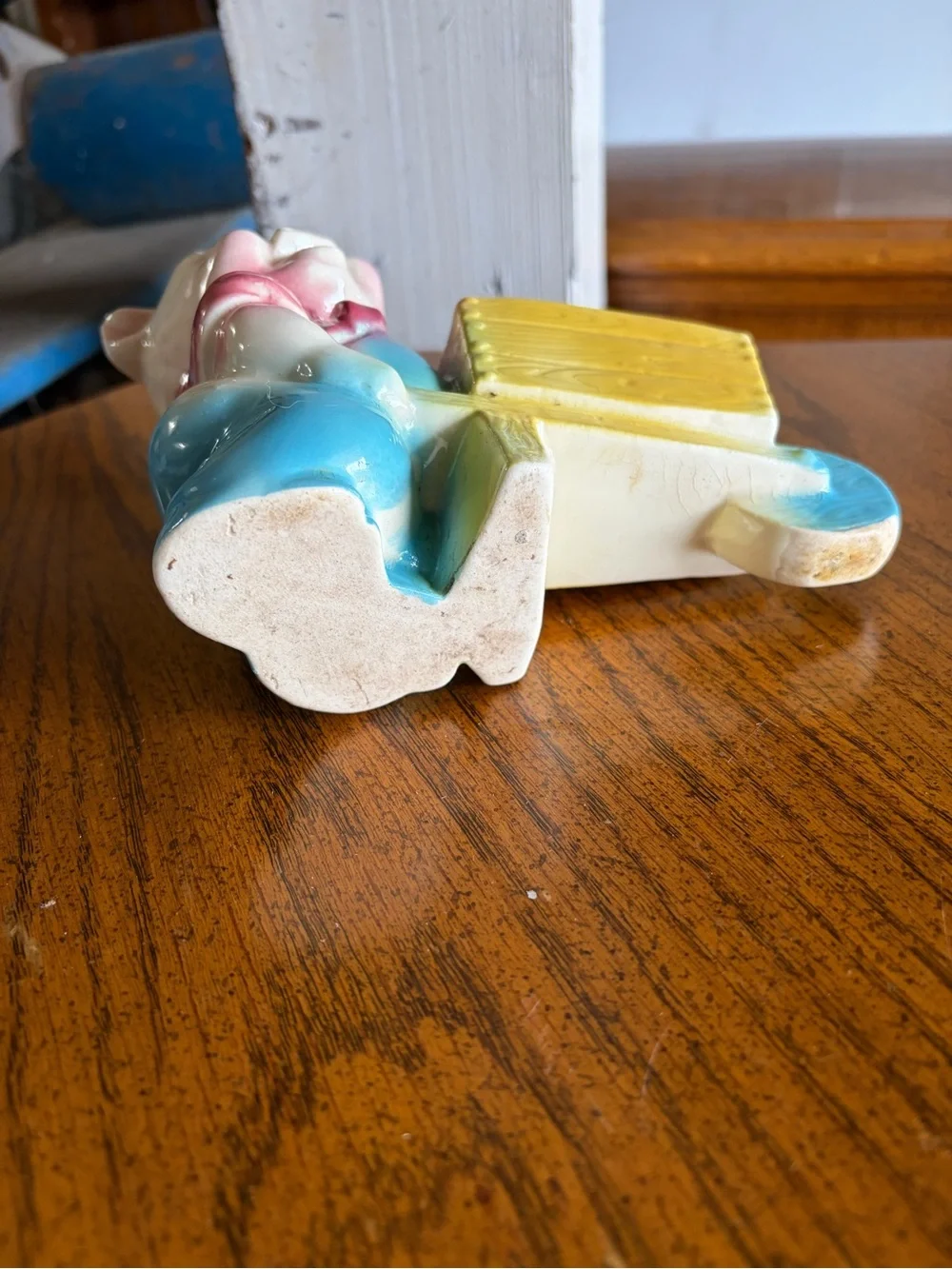 Vintage Pig Pushing Wheelbarrow Planter